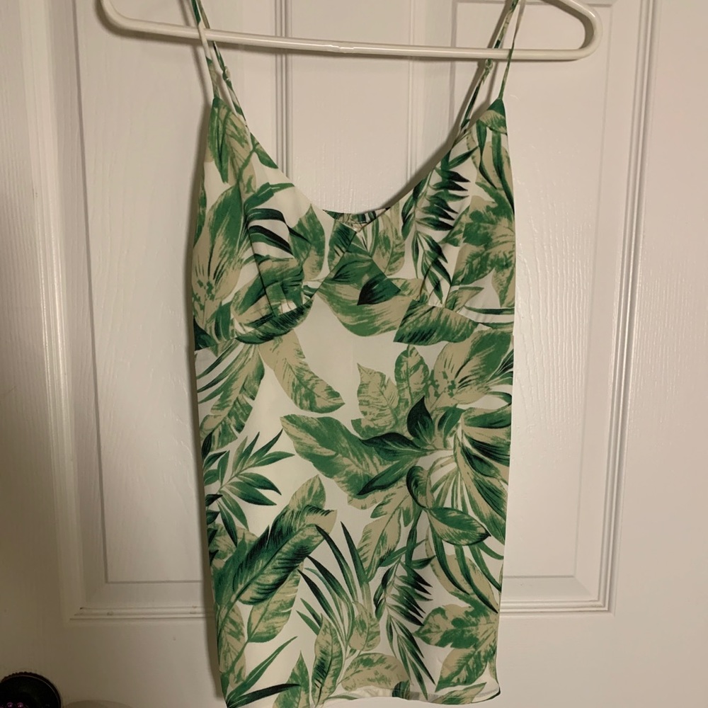 Palm Tree Spaghetti Strap Tank Top